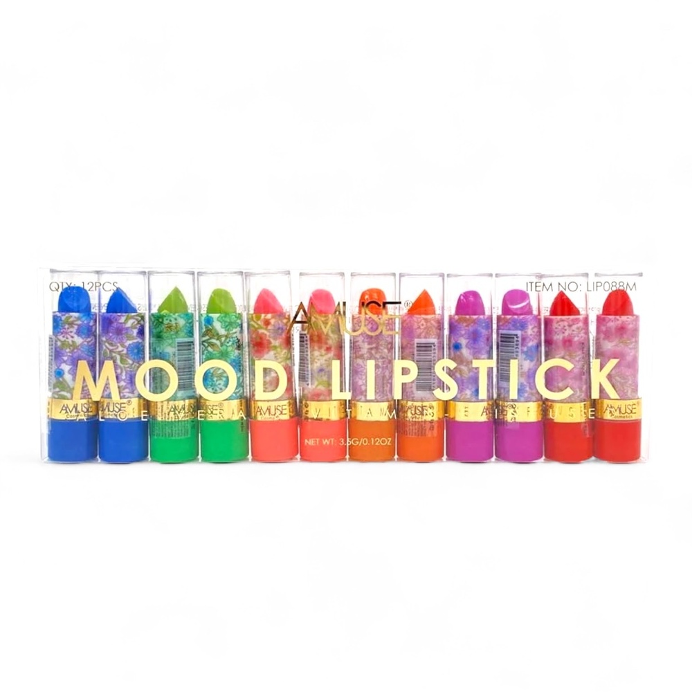 NEW Amuse Beauty Cosmetics Mood Color Changing Hydrating 12 Lipstick Gift Set